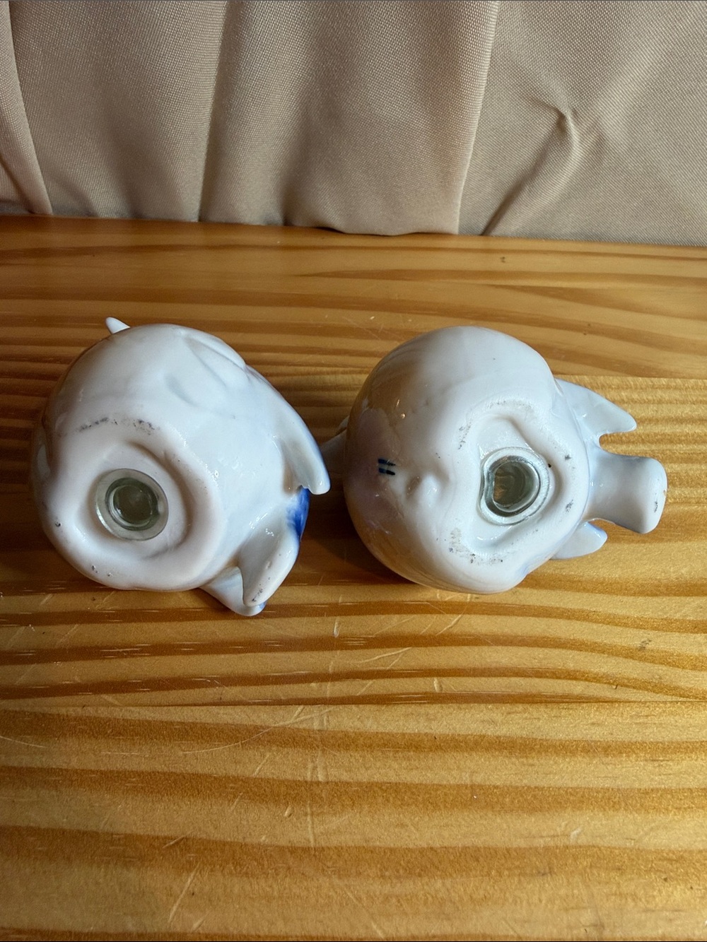 VTG Porcelain Chubby Bluebird Salt & Pepper Shaker Set - Picture 7 of 7
